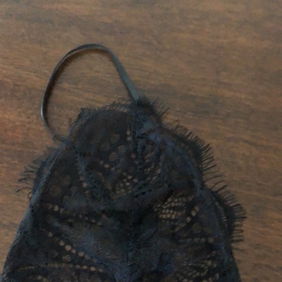 Black Teddy Lace Bodysuit Eyelash Sheer NEW - Picture 7 of 7